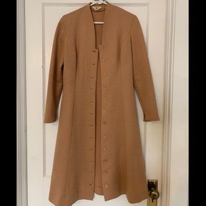 Vintage Tan Long Jacket/Blazer R&K Originals